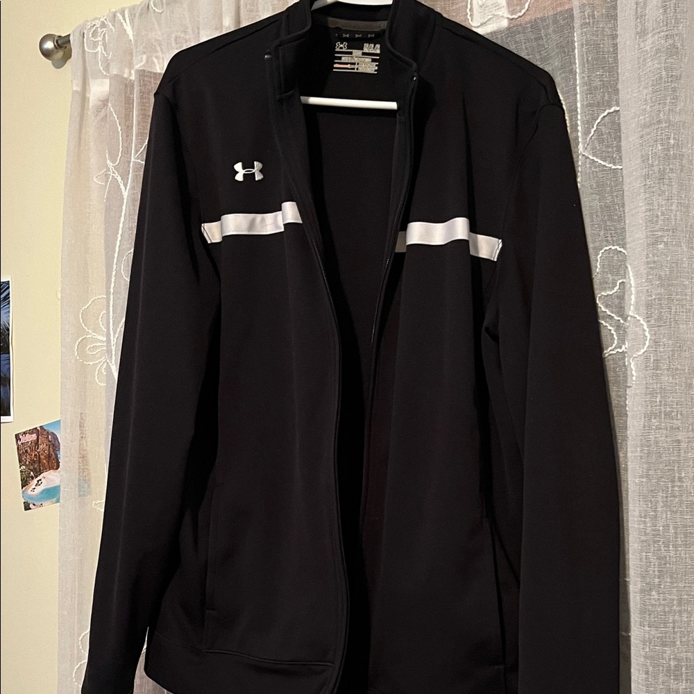 Under Armour Black and White zip up Jacket L